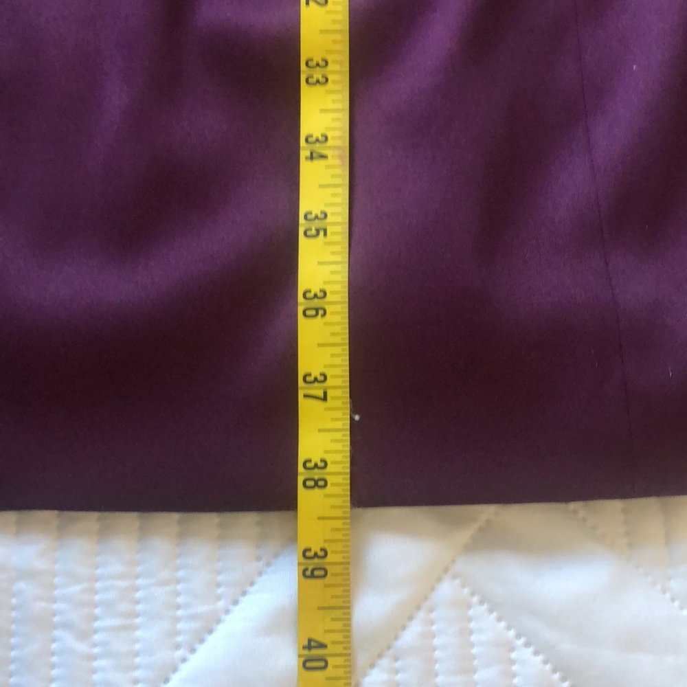 Evan-Capone women’s Cocktail Dress Size 8 Plum color. Sleeveless midi length - Picture 9 of 12